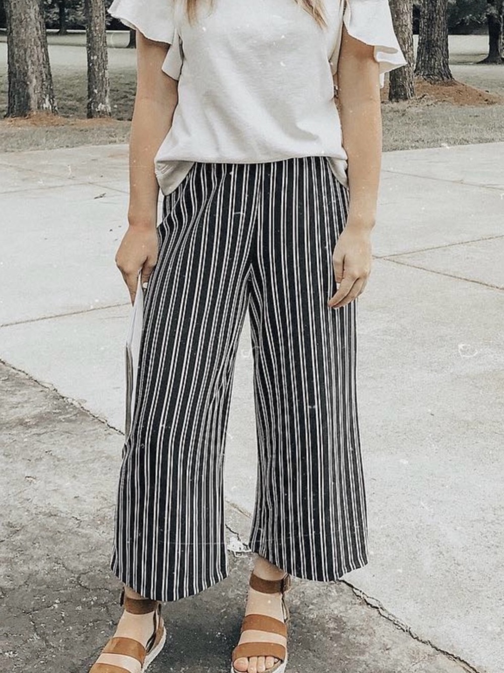 Stretchy striped pants / size M